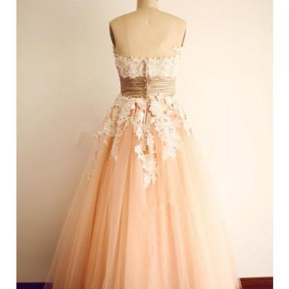 Pretty A Line Strapless Neckline White Ankle Length Evening Dress Prom Dresses