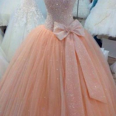 Custom Made A Line Pink Sweetheart Prom Dresses,Spaghetti Weeding Dresses,Ball Gown