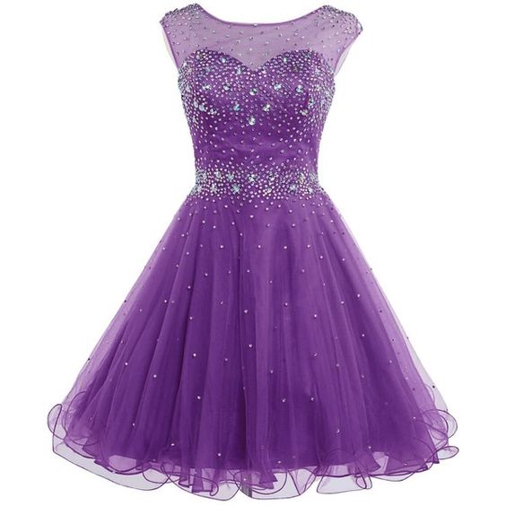 Short Tulle Beading Homecoming Dress Prom Gown,cute Homecoming Dresses ...