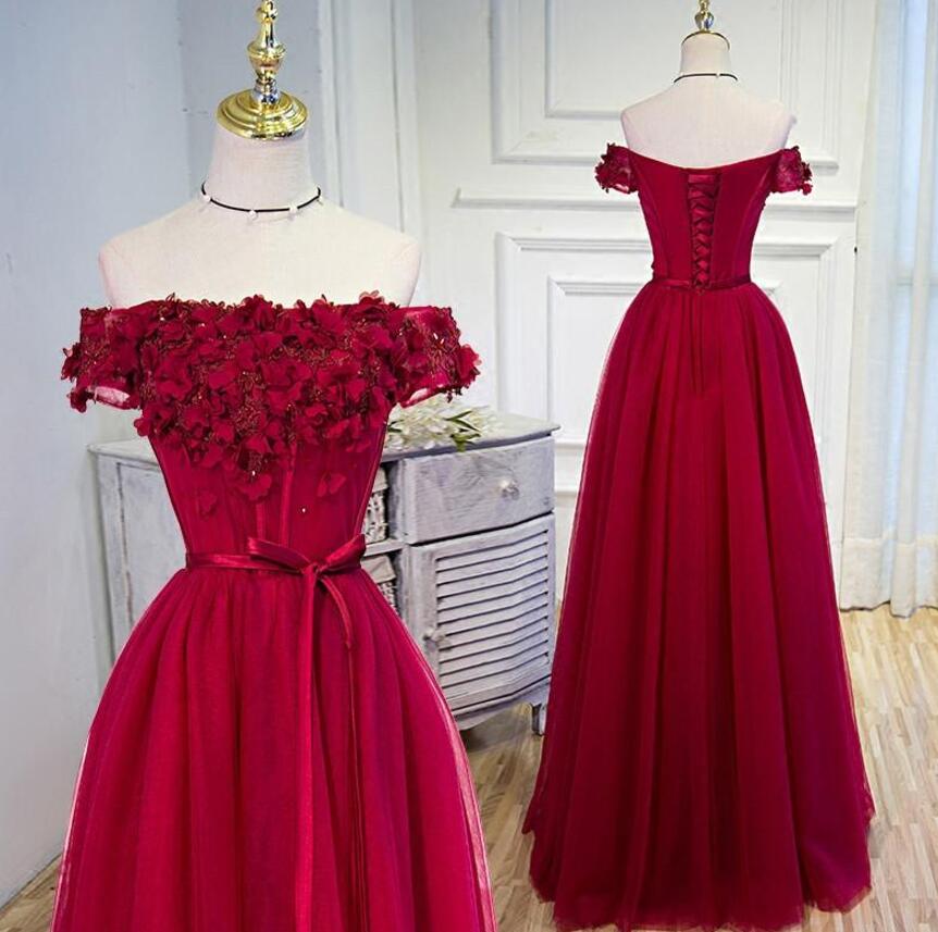 red floral formal dress