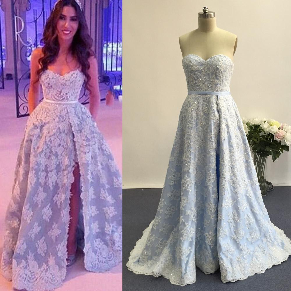 Flowy Lace Prom Dresses