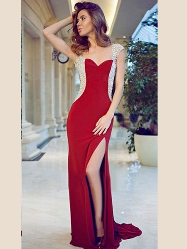 Sheath Column Sweetheart Evening Dress