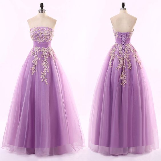 lavender lace gown