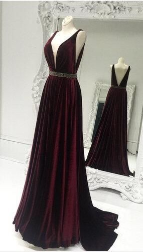 Dark Red Evening Dresses