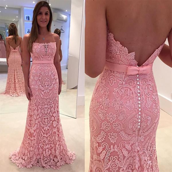 2017 Pink Lace Floor Length Charming Most Por Prom Dress Party 2017 Pink Lace Floor Length Charming Most Por Prom Dress Party