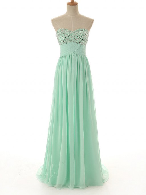 Elegant A-line Chiffon Dress with Cape Mint Green