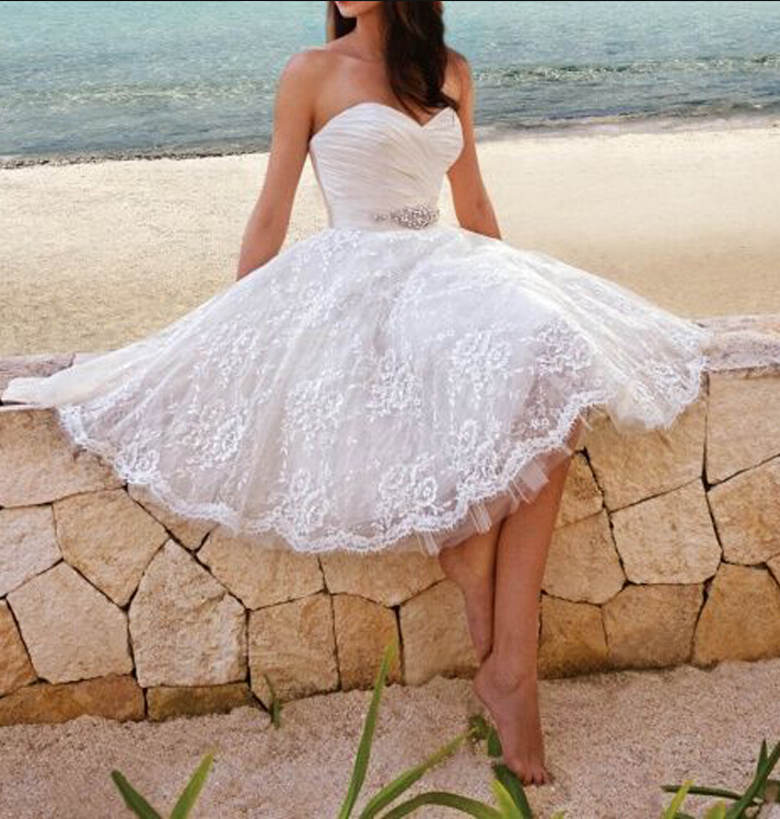 Short Ivory Prom Dress Ivory Homecoming Dresses Lace Beach Wedding