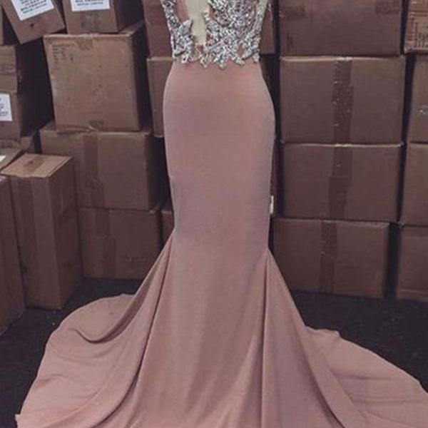 Elegant Chiffon Halter High Neck Applique Sequins Backless Mermaid 