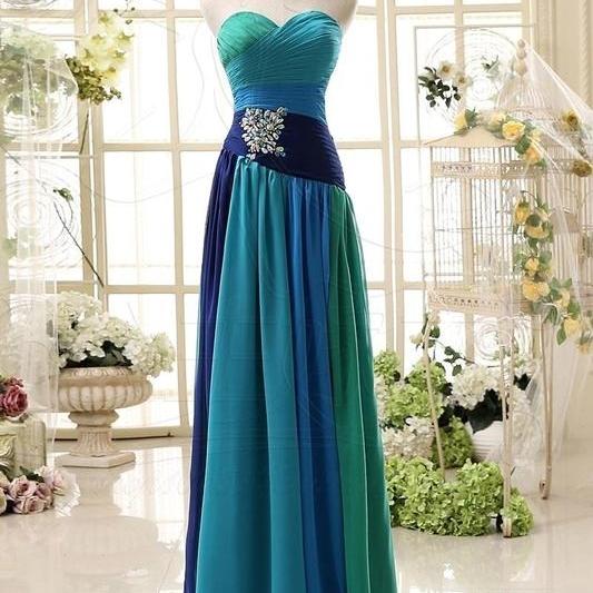 Lace Chiffon Prom Dresses, Beaded Prom Dresses, A-line Prom Dresses, Cheap Prom Dresses, PD0617
