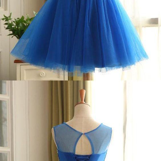 Open Back Jewel Sleeveless Homecoming Dess With Beading main image 0