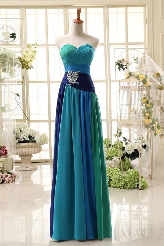 A-line Sweetheart Chiffon Beaded Prom Dress,evening Dresses,elegant ...